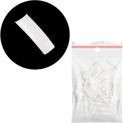 Allepaznokcie - Korte Witte Nageltips - Kleine Zak - 60 Stuks