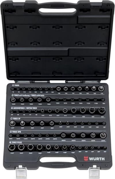 WURTH Assortiment TX dopsleutels 1/4 - 3/8 - 1/2 inch 77-dlg