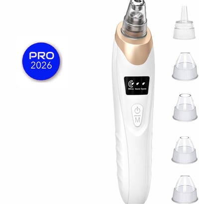 Porify Meeeter Verwijderaar - PRO BlackHead Remover - Meeeter - Poriënreiniger - Mee Eters Verwijderen - Vacuum Verwijderaar Inclusief Comedonenlepel Set - Meeeters Mee Eter Apparaat - Elektrisch