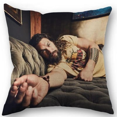 45x45cm Kussensloop Jason Momoa Vierkant Rits Katoen Linnen Kussenslopen Slaapkamer Huis Bruiloft Decoratieve Kussensloop 1213 Peach skin 18*18(CM)-1Pcs