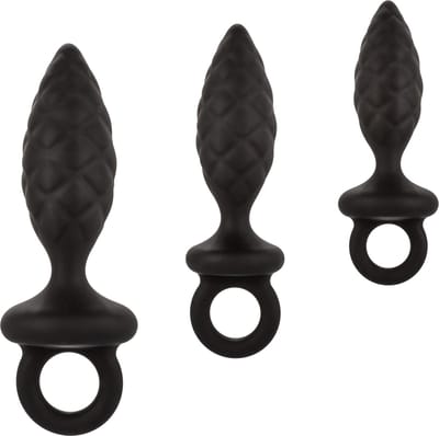 CalExotics - Silicone Anal Probe Kit - Anal Toys Buttplugs Zwart