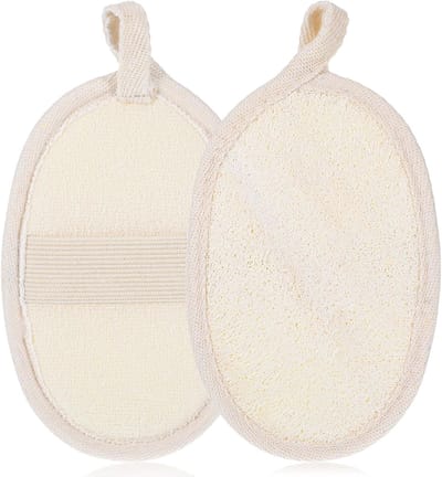 Natuurlijke Loofah Sponsen Set van 2, Exfoliërende Douche Sponsen voor Huidverzorging en Badplezier