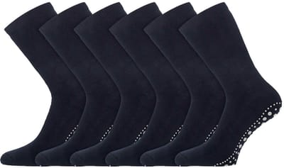 Huissokken | ABS Antislip zool | Merk: Basset | Kleur: Marine blauw | Maat: 35 t/m 50 | 6 Paar