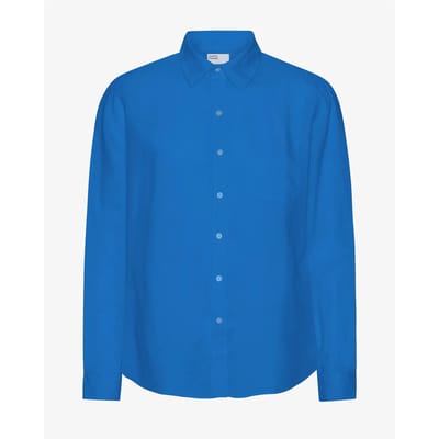 Linnen overhemd Colorful Standard Pacific Blue