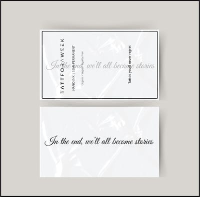 Tijdelijke tattoo in the end we'll all become stories | Neptattoo volwassenen | Tijdelijke tattoo voor volwassenen | Temporary tattoo | Plaktattoos voor volwassenen | Neptattoos | Probeer zorgeloos een tattoo | tattforaweek