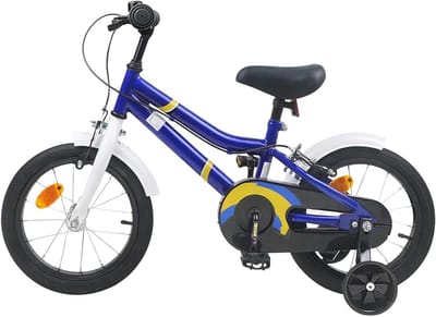 Kinderfiets - Loopfiets Peuter - Leren Fietsen - Stalen Frame - 16 inch - Blauw Wit