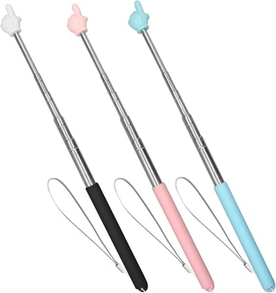 Set van 3 Uitschuifbare Wijzers voor Leraren met Lanyards - Handige Classroom Hulpmiddelen voor Basisonderwijs
