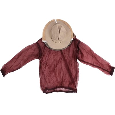 Imkerij Beschermende Sluier Jas Kleding met Hoed Bijenpak Imker Benodigdheden Accessoire brown