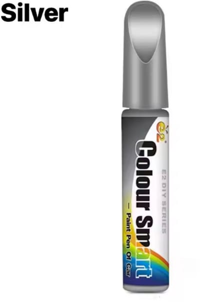 TLVX Lakstift Zilver / Auto Schade Kras Reparatie Pen Verf Kwastje / Car Scratch Repair Silver / Permanent Lak Schade herstellen Auto / Motor / Scooter / Fiets / E-Bike / Fatbike / Kras Verwijderen / Steenslag / Sleutelschade Deur / Waterproof