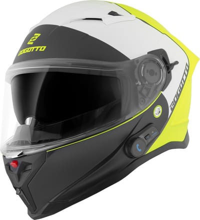 Bogotto H153 BT SPN Zwart Geel Bluetooth Helm - Helm