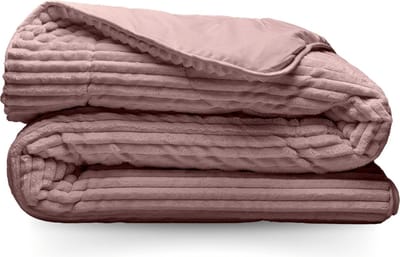 Zelesta Groovebed Dusky Pink 240x200 - Geribbeld Teddy Dekbedovertrek - 30 dagen proefslapen - Fluffy Dekbedovertrek - Wasbaar dekbed - Dekbed zonder overtrek