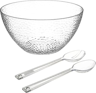 Secret de Gourmet Slakom/serveerschaal en couvert - Kunststof - D25 cm