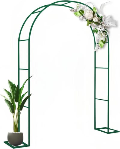 Tuinboog Metaal - Decoratieve Prieel - Bruiloft Versieren - Roestbestendige Coating - 180 x 220 cm - Donkergroen