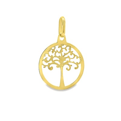 Juwelier Zwartevalk 14 karaat gouden levensboom hanger - 14.307