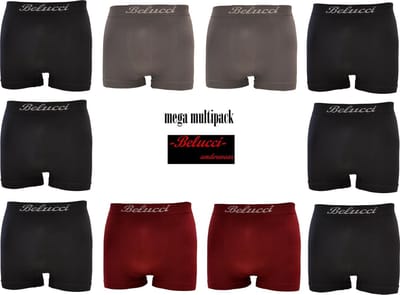 Belucci Heren Boxershorts Mega Multipack 10 stuks Maat M/L