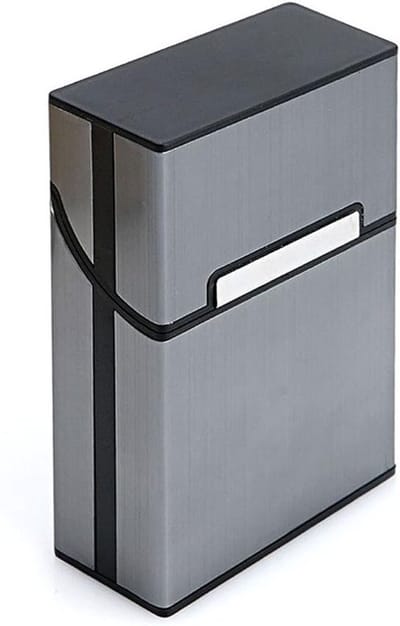 Besjaar Sigarettendoosjes - Sigaretten Box - Aluminium - Weerbestendig - Stevig en Luxe - Zwart