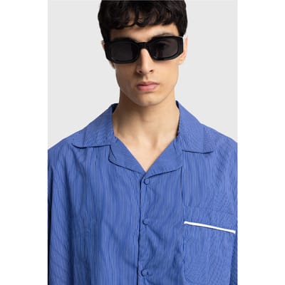 Heren Katoenen Poplin Korte Mouwen Shirt