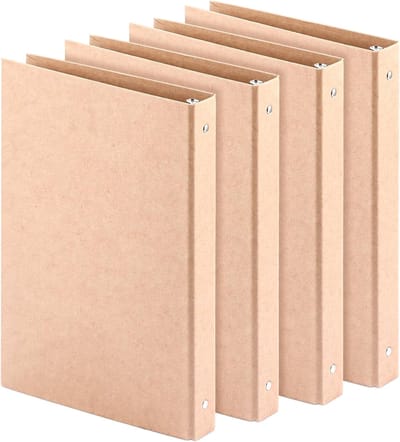 A4 Mappen Set - Dossiermappen Ringband - Documenten Organiseren - Verstevigde Behuizing - 235 x 315 mm - Kraftpapier