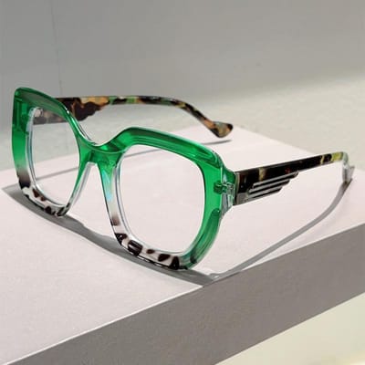 Lunettes rectangulaires très grandes pour femmes Tendance Couleur bonbon Montures colorées Lunettes Tendance Bande Designer Lunettes sans ordonnance 0