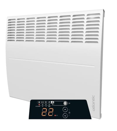 Ecoflex Atlantic convector elektrische verwarming 2500Watt 902x451mm met instelbare thermostaat