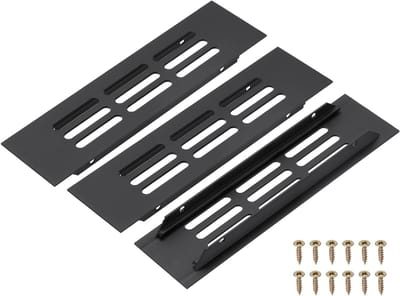 Ventilatierooster - Ventilatiehoes - Meubels Ventileren - Roestbestendige Aluminiumlegering - 3 stuks - Zwart
