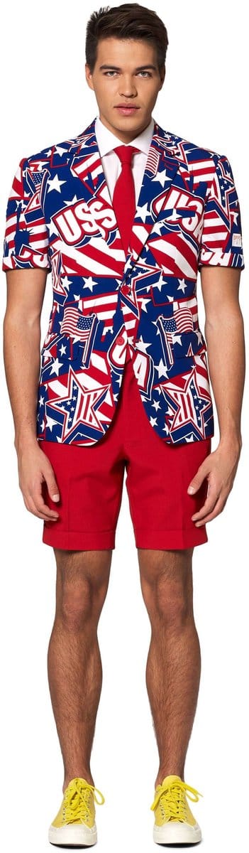 OppoSuits Americool - Heren Zomer Pak - Carnavalskleding - Kostuum - USA - Maat 52