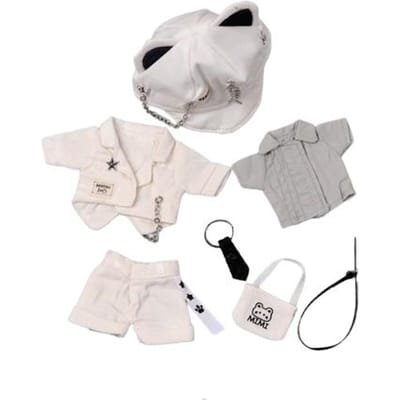 Vêtements parfaits pour ob11 Uniforme mignon Poupée Molly Costume d'homme Vêtements Chemise Cravate Décoration Arête de poisson Rasoir Chapeau 12 Points BJD GSC Corps black