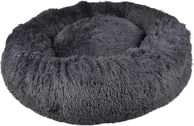 Rond vloerkussen met zachte textuur 95 x 22 cm Antraciet