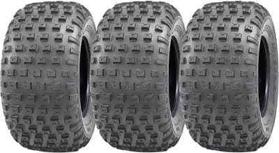 145/70-6 ATV-banden met noppenprofiel voor quads en aanhangwagens, voor kinderen, 50 cc - 110 cc, 75 kg (set van 3)