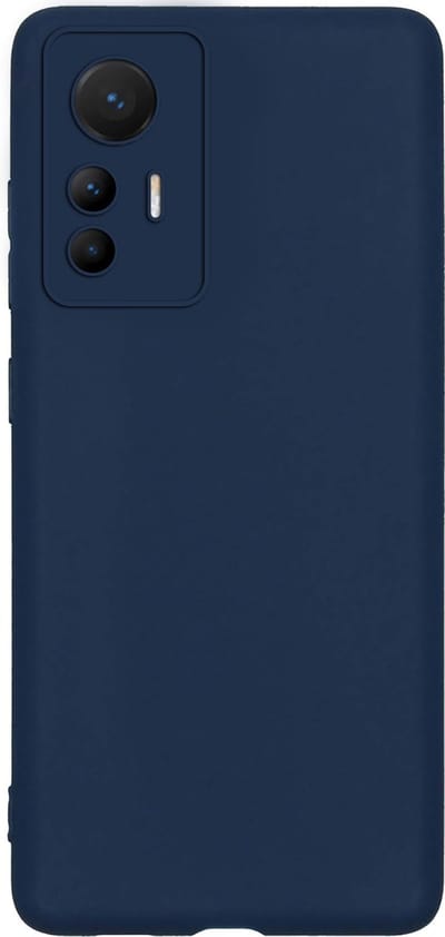 Hoes - Geschikt voor Xiaomi 12 Lite - Sterk & Shockproof - Hoesje Cover - Siliconen Case - Donkerblauw