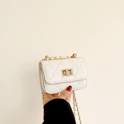 Diamant Effen Kleur Ketting Kleine Vierkante Tas Nieuwe Trendy Mode Schoudertas Eenvoudige en Modieuze Crossbody Dames Tas beige