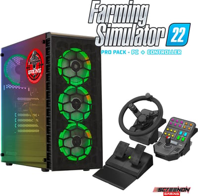 ScreenON - Game PC - Farming Simulator 22 - GamePC - COMB.V21FS22 - Ryzen 7 - 1TB M.2 NVMe SSD - RTX 3070 - Saitek Farm Sim System