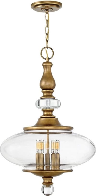 Bohemian Hanglamp - Steady Lighting - Metaal - Bohemian - E14 - L: 45.6cm - Voor Binnen - Woonkamer - Eetkamer - Brons