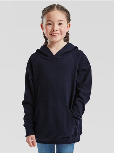 Fruit Of The Loom Lichtgewicht Sweatshirt Met Capuchon Kinder Swearshirt Marino Oscuro - 5-6 Años