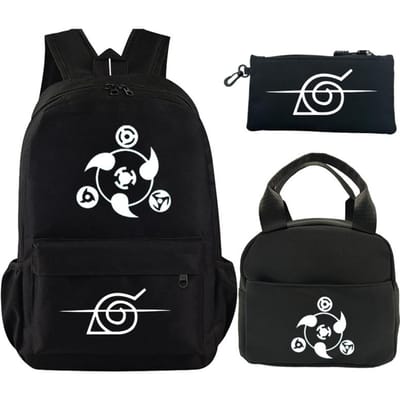 3 stuks/set Anime Naruto bedrukte rugzak boekentas met lunchtas etui tiener kinderen meisje jongen schooltas rugzak