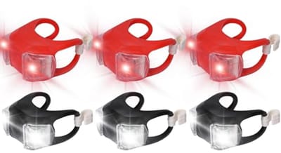 6 Stuks Kinderwagenverlichting - Waterdichte Siliconen LED Lampen met 3 Lichtmodi