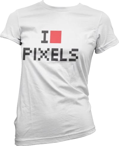 Hybris I Love Pixels Girly Tee dames-T-shirt White
