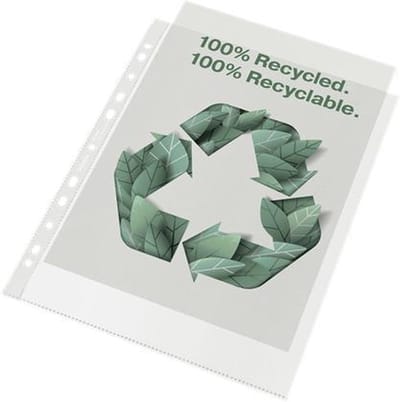 Esselte 100% Gerecyclede PP A4 Maxi Showtas - 70 micron - 100x Transparante Insteekhoezen - Ideaal Voor Thuiskantoor