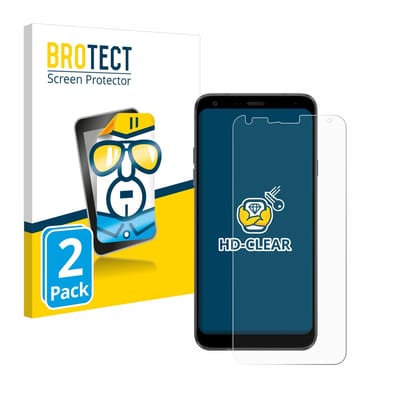 BROTECT - Screenprotector voor LG Q7 / LG Q7 Plus - Folie Beschermfolie transparant 2 Stuks