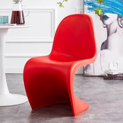 Stapelstoelen Kinderen - Plastic Stoelen - Leren en Spelen - Stapelbaar Ontwerp - H 84 x B 48 cm - Rood