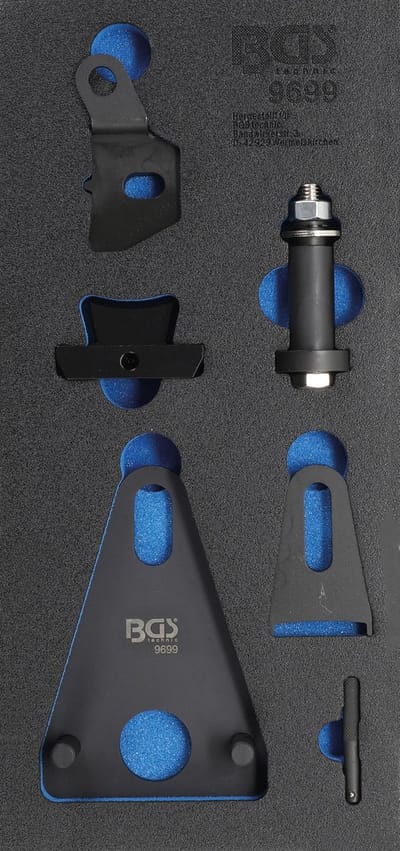BGS Vliegwiel-/cardanas-V-schijf-blokkeer- en deksellosmaakgereedschapset voor Renault, Nissan