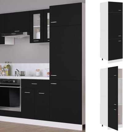 Keukenkast Onderkast met 3 Deuren en 4 Planken - Compacte Opbergkast voor Oven en Servies