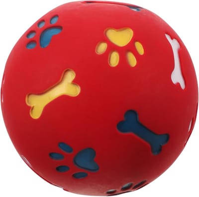 Hondensnackbal - Hondenspeelgoed Doseerbal - Interactief Spelen - Elastisch en Bijtvast - 14 cm - Blauw