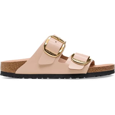Dames muiltjes Birkenstock Arizona Big Buckle Natural Leather Patent