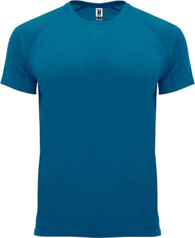 Maanlicht Blauw Unisex Sportshirt korte mouwen Bahrain merk Roly maat L