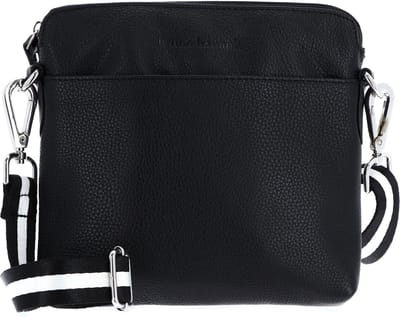 bruno banani Leren Schoudertas Crossbody Bag Black Zwart
