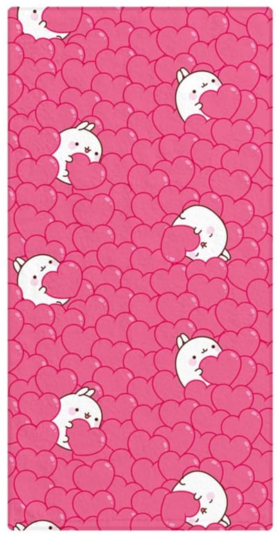 Molang Towel Hearts 150 x 75 cm