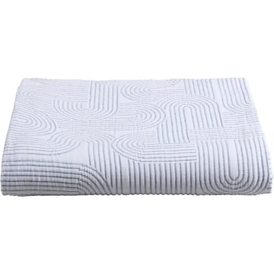 Katoenen plaid Kiko - Indigoblauw 140 x 180 cm