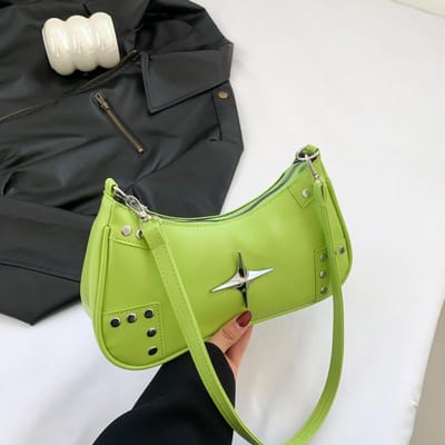 Dames Nieuwe Mode Schoudertas Getextureerde Okseltas Commuter Crossbody Halvemaantas yellow