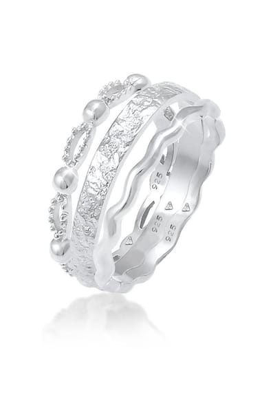 Elli - Ring - Dames Bandringen Golfballen van verguld 925 Sterling Zilver - Dames